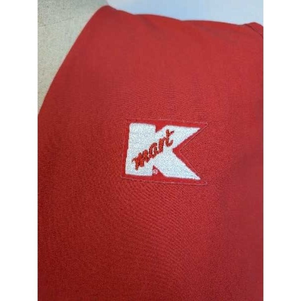 Todd Red Kmart Logo Vest Size 1X V-Neck Button Front Sleeveless Gingham - Picture 2 of 12